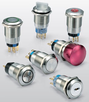 J19 Serisi 19mm Metal Butonlar IP67