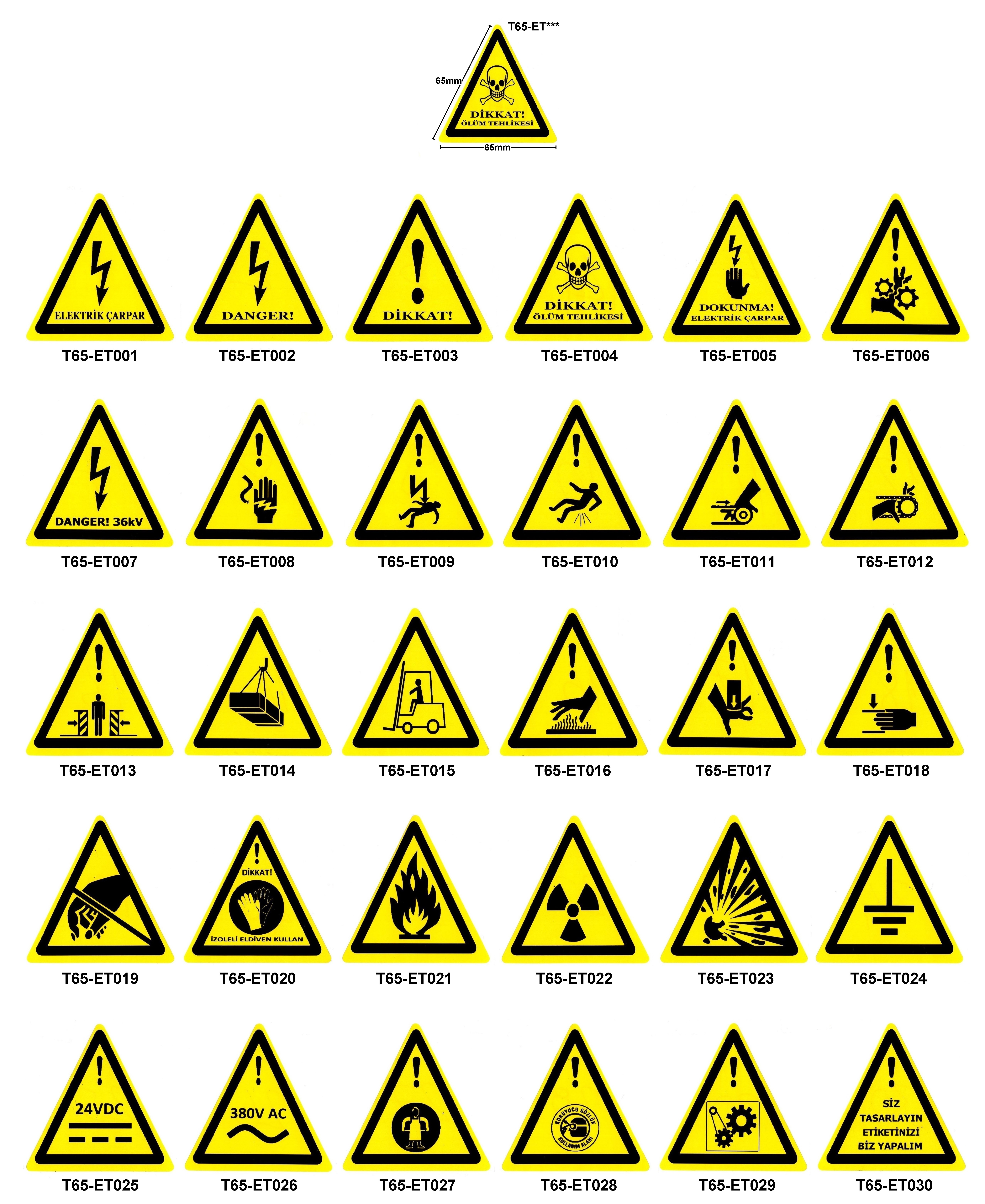 T65 Etiketler - Termik Elektrik