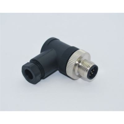 SL12-M08D M12 90° 8 Pinli Erkek Konnektör