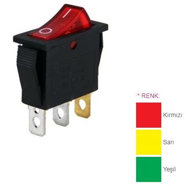 TRC21-113 Dar Işıklı Anahtar ON-OFF 3P