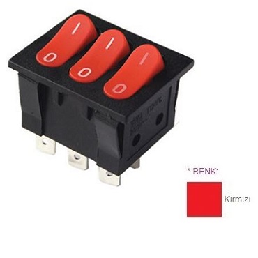 TRC43-136 Anahtar 3lü ON-OFF 6P