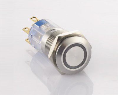 J16-371-E Metal Buton Kalıcı Ledli 1NO+1NC