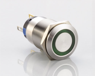 J19-372 Metal Buton Kalıcı Ledli 2NO+2NC