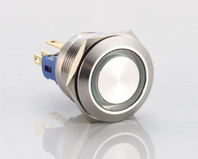 J22-271 Metal Buton Yaylı Ledli 1NO+1NC